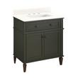 30" Elmdale Vanity with Rectangular Undermount Sink - Dark Olive Green - Arctic White - Widespread, , large image number 0