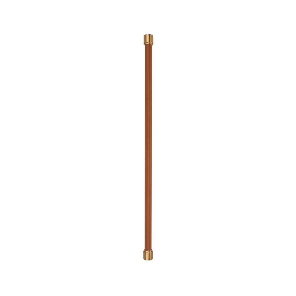 24" Lazzara Appliance Pull Cognac Leather - Brushed Gold, , large image number 2