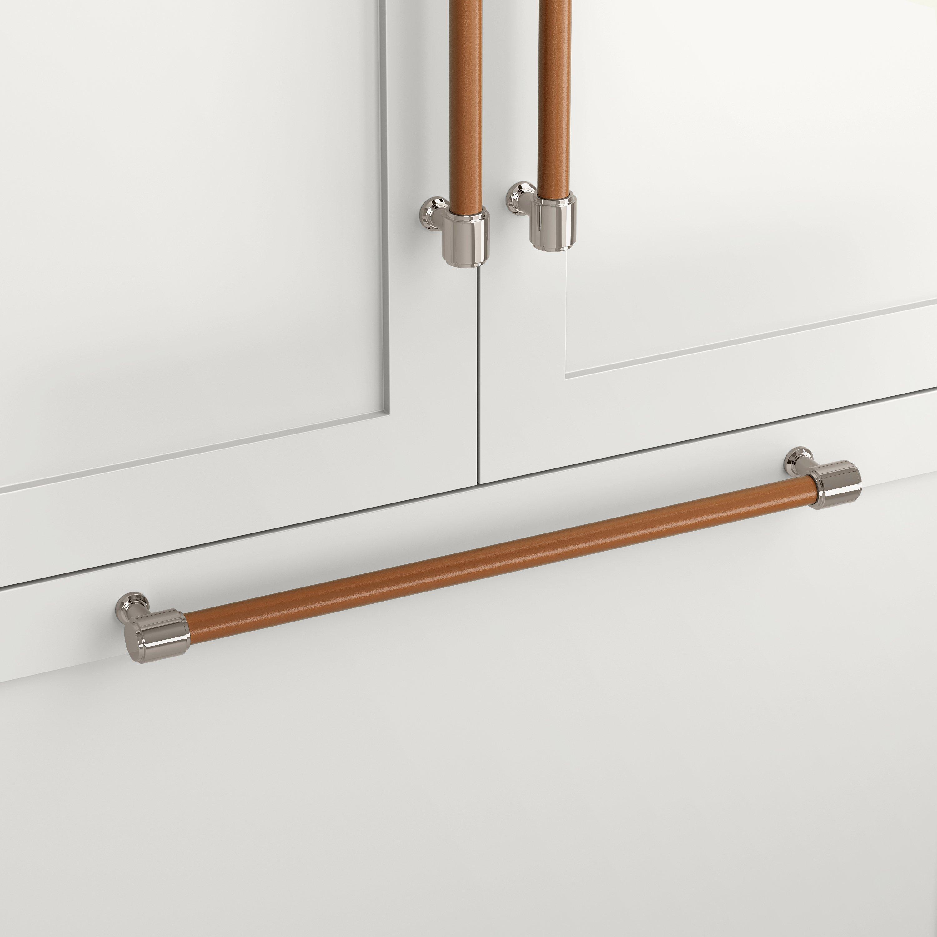 Lazzara Appliance Pull Cognac Leather | Signature Hardware