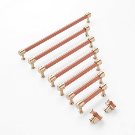 Lazzara Oversized Cabinet Pull Cognac Leather