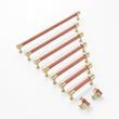12-5/8" Lazzara Oversized Cabinet Pull Cognac Leather - Golden Champagne, , large image number 1