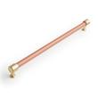 12-5/8" Lazzara Oversized Cabinet Pull Cognac Leather - Golden Champagne, , large image number 0