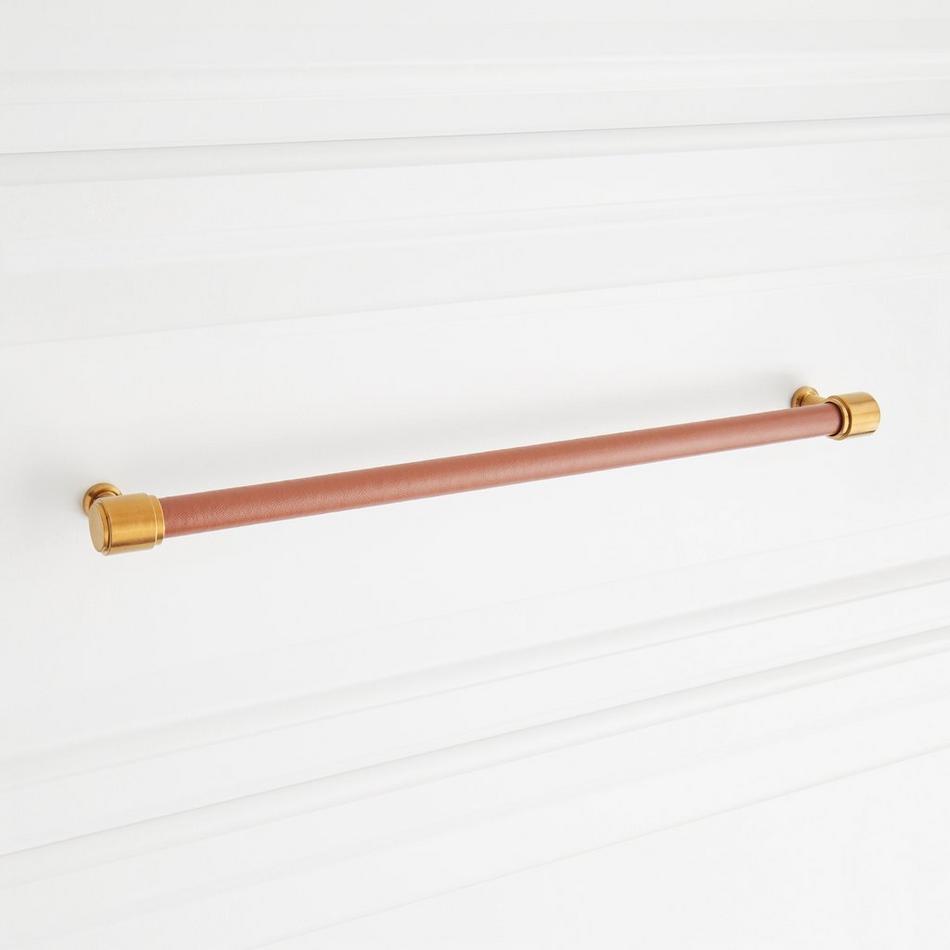 Lazzara Oversized Cabinet Pull Cognac Leather, , large image number 6