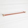 10-1/16" Lazzara Oversized Cabinet Pull Cognac Leather - Champagne Bronze, , large image number 3