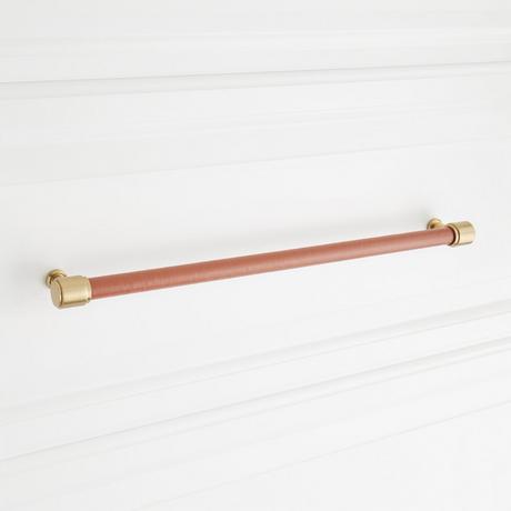 Lazzara Oversized Cabinet Pull Cognac Leather