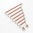 8-13/16" Lazzara Oversized Cabinet Pull Cognac Leather - Satin Nickel, , large image number 1