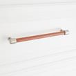 8-13/16" Lazzara Oversized Cabinet Pull Cognac Leather - Satin Nickel, , large image number 3