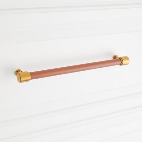 Lazzara Oversized Cabinet Pull Cognac Leather