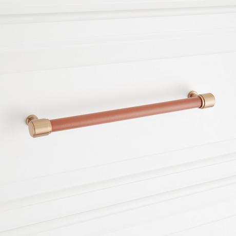 Lazzara Oversized Cabinet Pull Cognac Leather