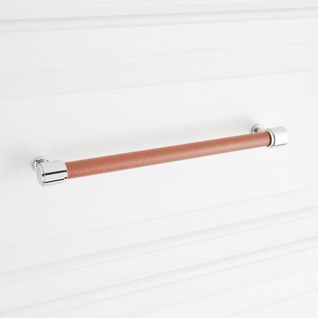 Lazzara Oversized Cabinet Pull Cognac Leather