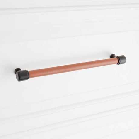 Lazzara Oversized Cabinet Pull Cognac Leather