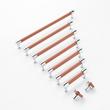 7-9/16" Lazzara Cabinet Pull Cognac Leather - Polished Chrome, , large image number 1