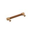 5-1/16" Lazzara Cabinet Pull Cognac Leather - Brushed Gold, , large image number 2