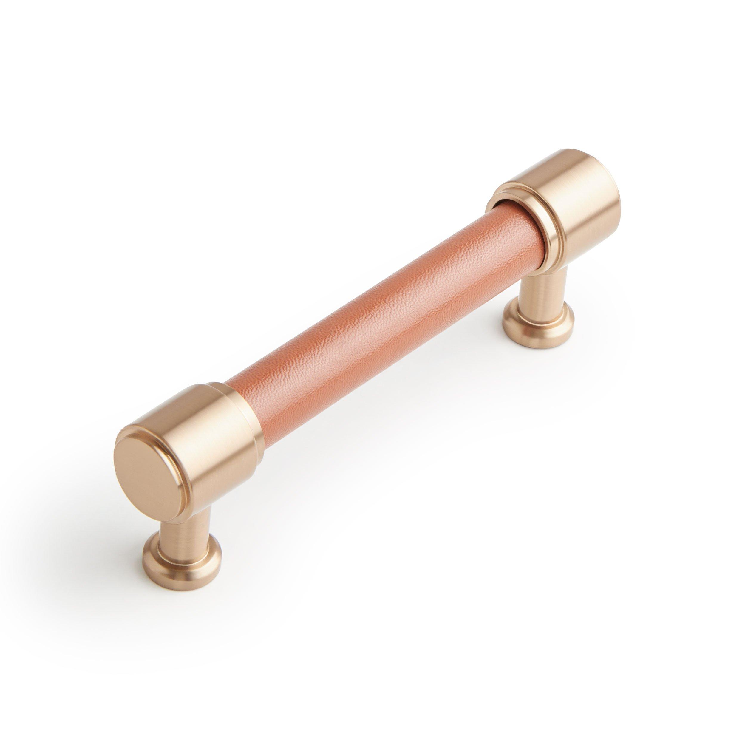 Lazzara Cabinet Pull Cognac Leather | Signature Hardware