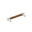 5-1/16" Lazzara Cabinet Pull Cognac Leather - Polished Nickel, , large image number 2