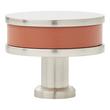 1-1/4" Lazzara Round Cabinet Knob Cognac Leather - Satin Nickel, , large image number 2