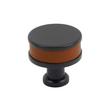 Lazzara Round Cabinet Knob Cognac Leather, , large image number 4