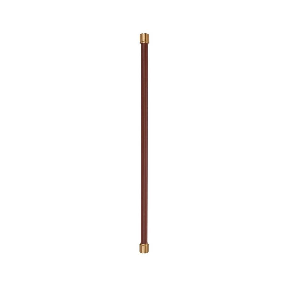 24" Lazzara Appliance Pull Brown Leather - Brushed Gold, , large image number 2