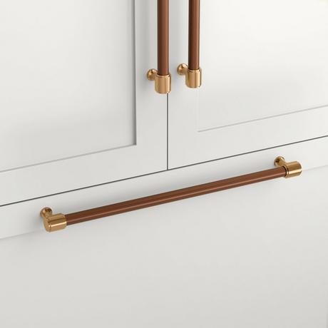 Lazzara Appliance Pull Brown Leather