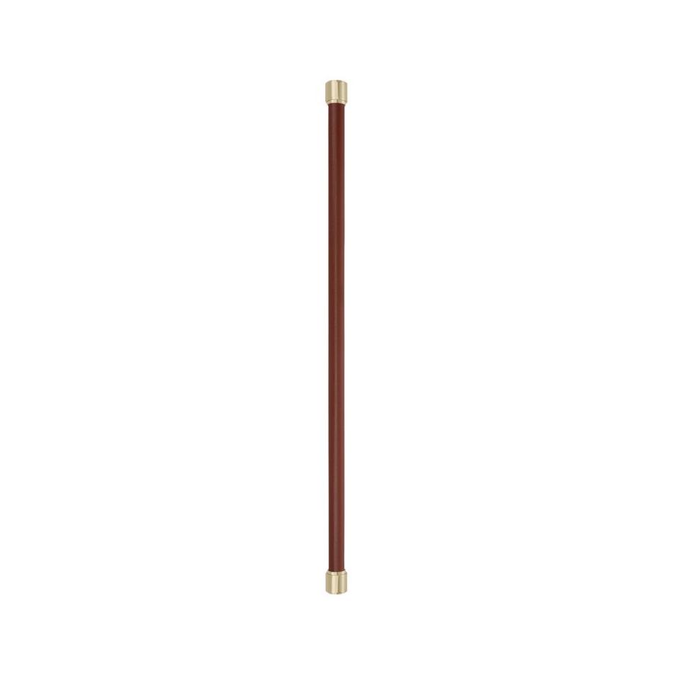 24" Lazzara Appliance Pull Brown Leather - Golden Champagne, , large image number 1