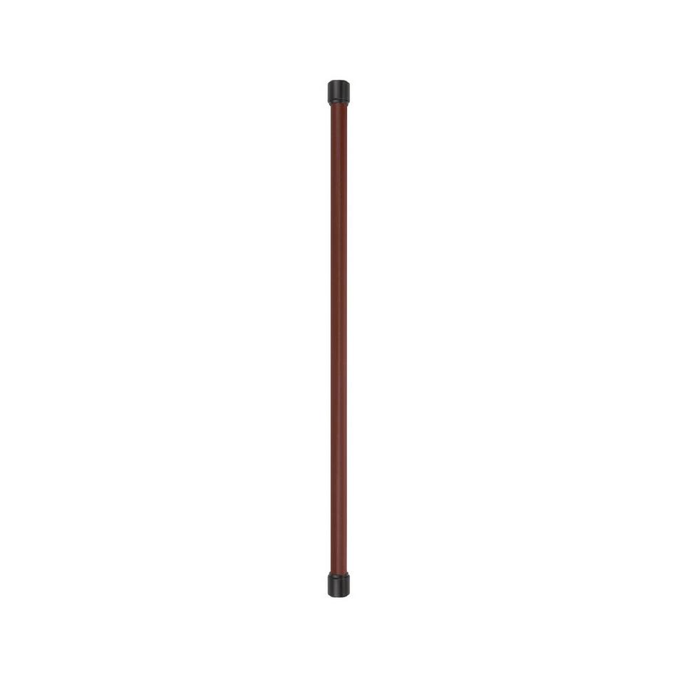 24" Lazzara Appliance Pull Brown Leather - Matte Black, , large image number 1