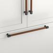 24" Lazzara Appliance Pull Brown Leather - Matte Black, , large image number 0