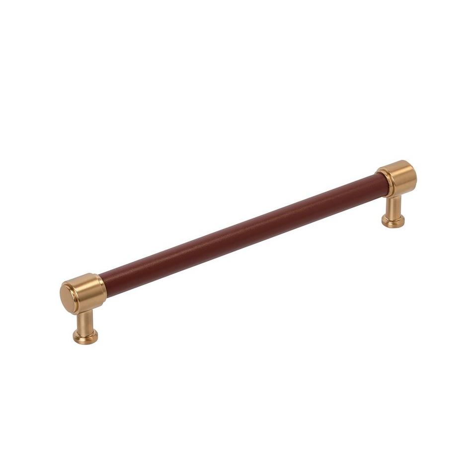 Lazzara Appliance Pull Brown Leather, , large image number 0