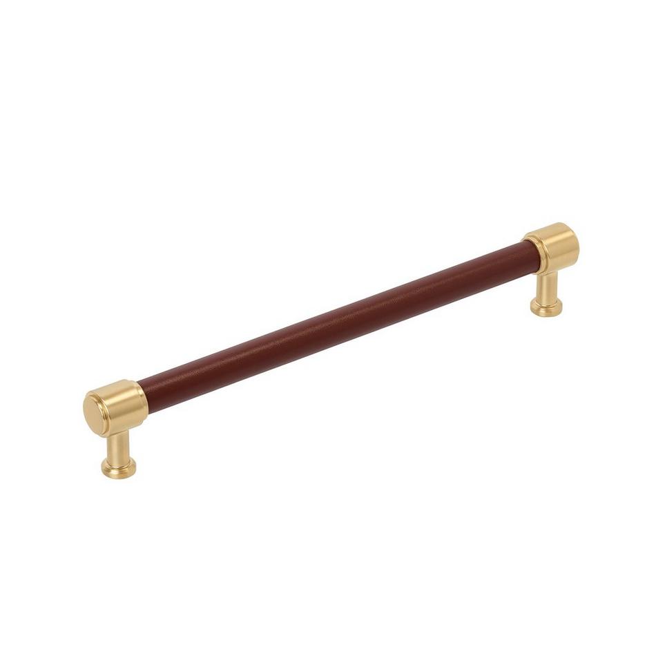 Lazzara Appliance Pull Brown Leather, , large image number 1