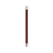12" Lazzara Appliance Pull Brown Leather - Polished Nickel, , large image number 1