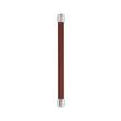 12" Lazzara Appliance Pull Brown Leather - Polished Chrome, , large image number 1