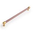 12-5/8" Lazzara Oversized Cabinet Pull Brown Leather - Brushed Gold, , large image number 0