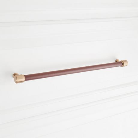 Lazzara Oversized Cabinet Pull Brown Leather