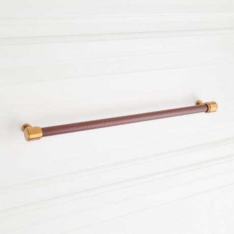 Lazzara Oversized Cabinet Pull Brown Leather