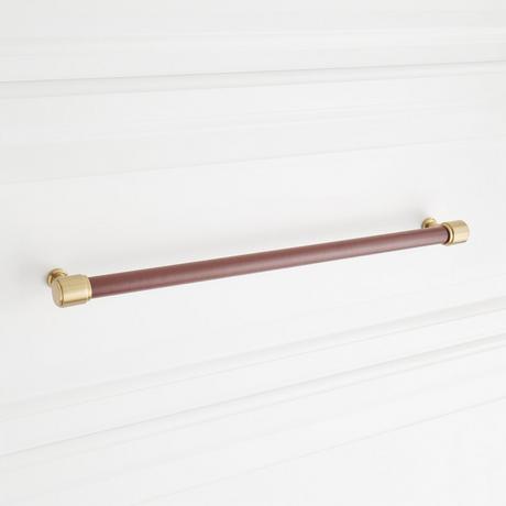 Lazzara Oversized Cabinet Pull Brown Leather