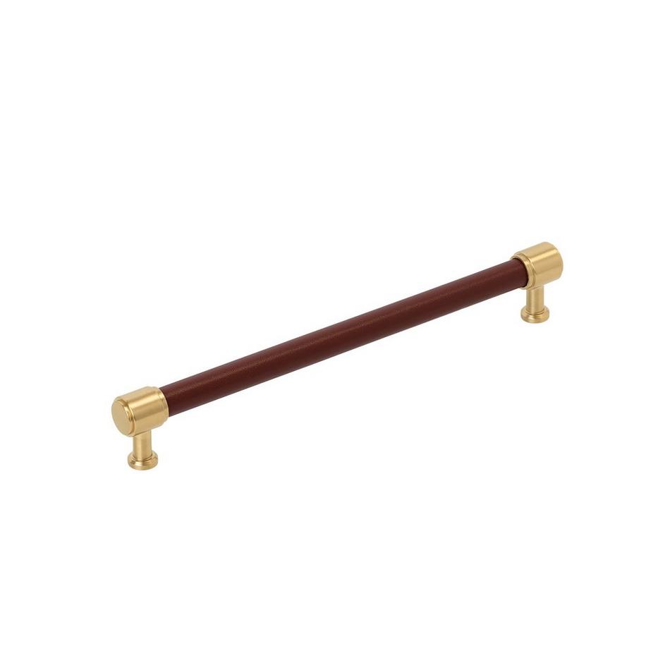 Lazzara Oversized Cabinet Pull Brown Leather, , large image number 1