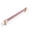 8-13/16" Lazzara Oversized Cabinet Pull Brown Leather - Champagne Bronze, , large image number 0