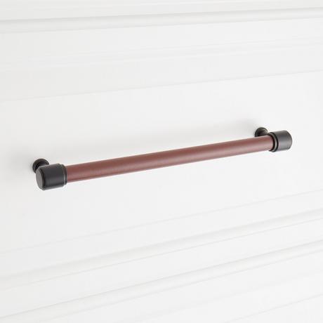 Lazzara Oversized Cabinet Pull Brown Leather