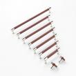7-9/16" Lazzara Cabinet Pull Brown Leather - Polished Nickel, , large image number 1