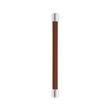 7-9/16" Lazzara Cabinet Pull Brown Leather - Polished Chrome, , large image number 1