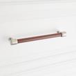 6-5/16" Lazzara Cabinet Pull Brown Leather - Satin Nickel, , large image number 3