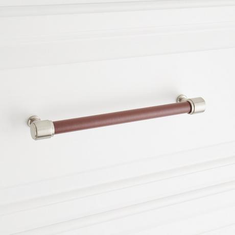Lazzara Cabinet Pull Brown Leather