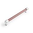 6-5/16" Lazzara Cabinet Pull Brown Leather - Polished Chrome, , large image number 0