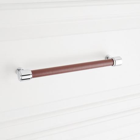 Lazzara Cabinet Pull Brown Leather