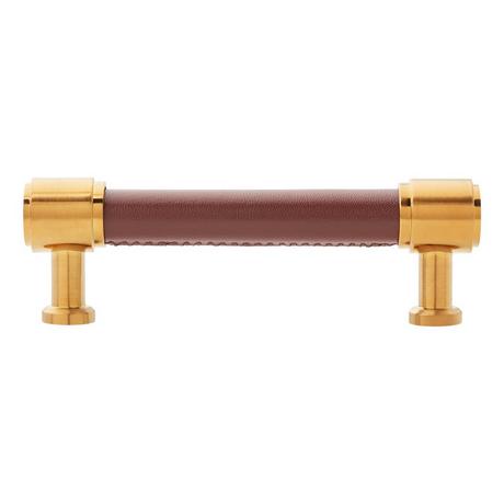 Lazzara Cabinet Pull Brown Leather