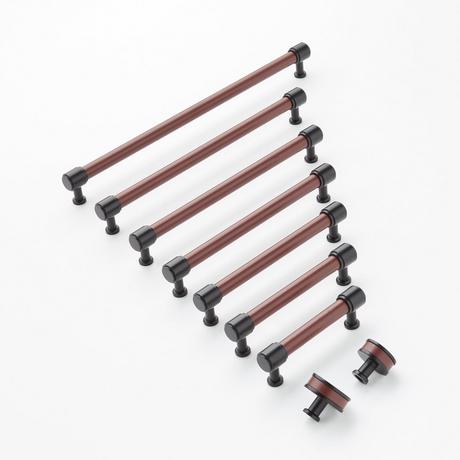 Lazzara Cabinet Pull Brown Leather