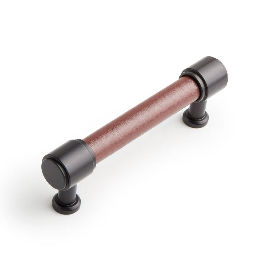 Lazzara Cabinet Pull Brown Leather, , large image number 4
