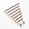 3-3/4" Lazzara Cabinet Pull Brown Leather - Champagne Bronze, , large image number 1