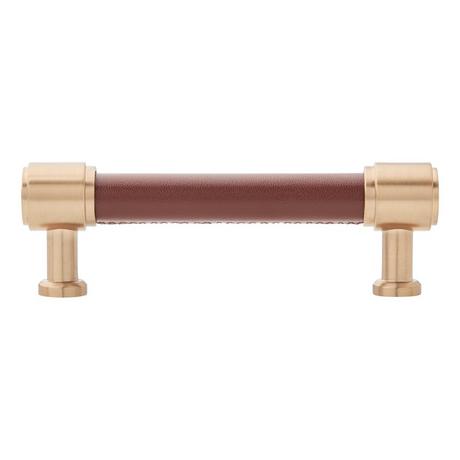 Lazzara Cabinet Pull Brown Leather