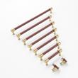 3-3/4" Lazzara Cabinet Pull Brown Leather - Golden Champagne, , large image number 1