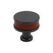 Lazzara Round Cabinet Knob Brown Leather, , large image number 4